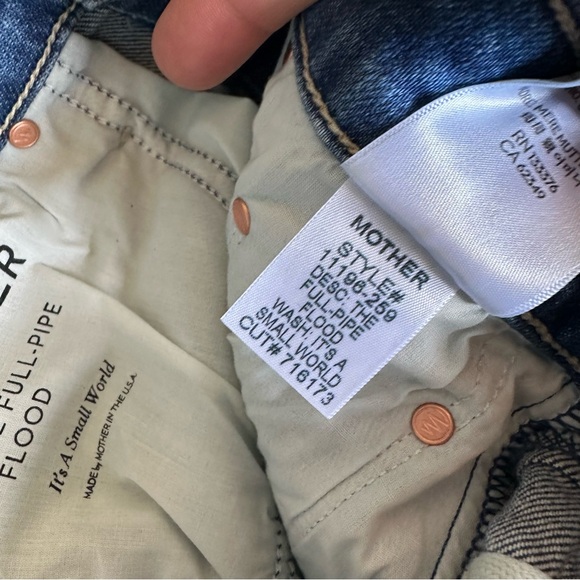 MOTHER superior The Full Pipe Flood high rise Barrel jeans It’s A Small World - Picture 7 of 8